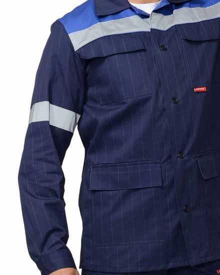 Костюм "Сириус-Сургут" антистат полукомбинезон (т.синий/василек)