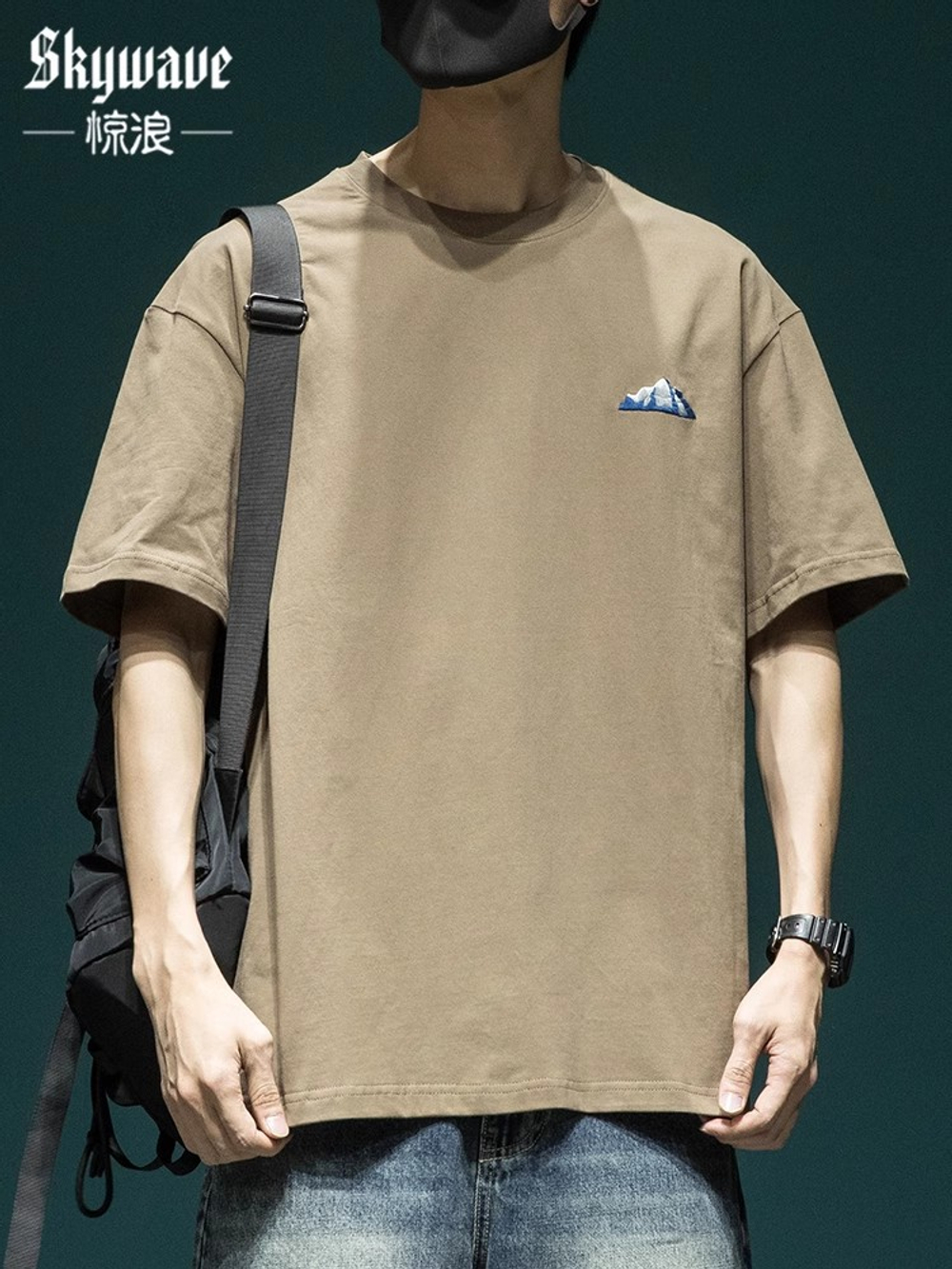 Летняя футболка с коротким рукавом мужская футболка с круглым воротом