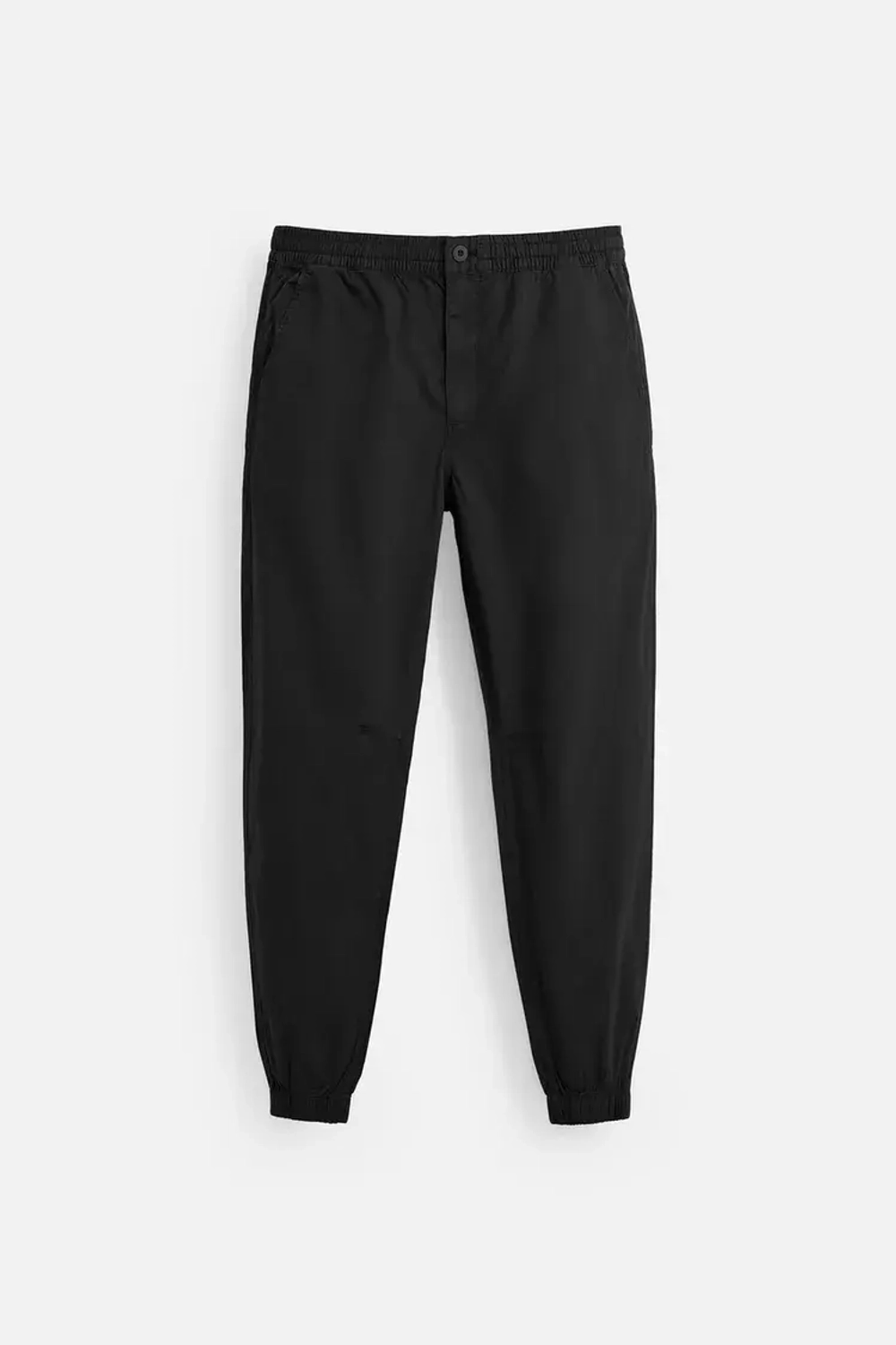 ZARA БРЮКИ-ДЖОГГЕРЫ ИЗ ТКАНИ С ЭФФЕКТОМ ПОТЕРТОСТИ, ЧЕРНЫЙ