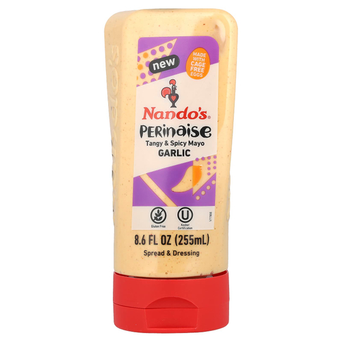 NANDO'S, Perinaise, пикантный и пряный майонез, чеснок, средний вкус, 255 мл (8 жидк. Унций)
