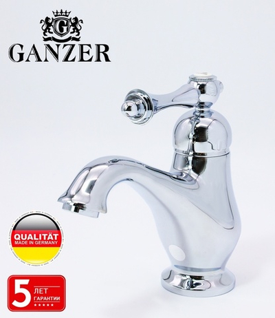 77111 Смеситель для умывальника (ХРОМ)  GANZER  (10/1шт)