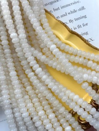 Нить бусин из кварца 8мм, рондель