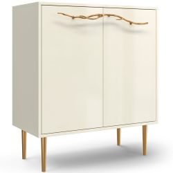 Комод Арт Колор Стайл Голд с 2 полками Кремовый белый