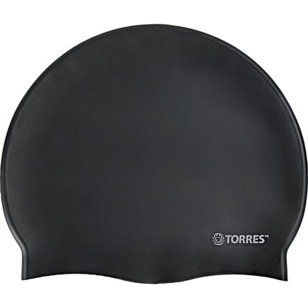 Шапочка для плав. TORRES No Wrinkle, SW-12203BK, черный, силикон