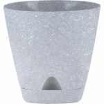Горшок для цветов пластиковый 0,65л d-11см «Amsterdam» с прикорневым поливом, светлый камень