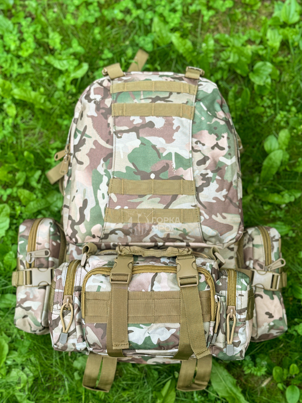 Рюкзак тактический Legioner 55 л с подсумками Cordura 600D Мультикам