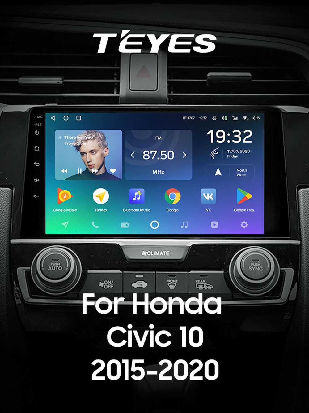 Teyes SPRO Plus 9" для Honda Civic 10 2015-2020
