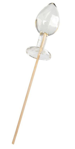 Прозрачный леденец в форме большой анальной пробки со вкусом пина колада (Цвет: прозрачный)