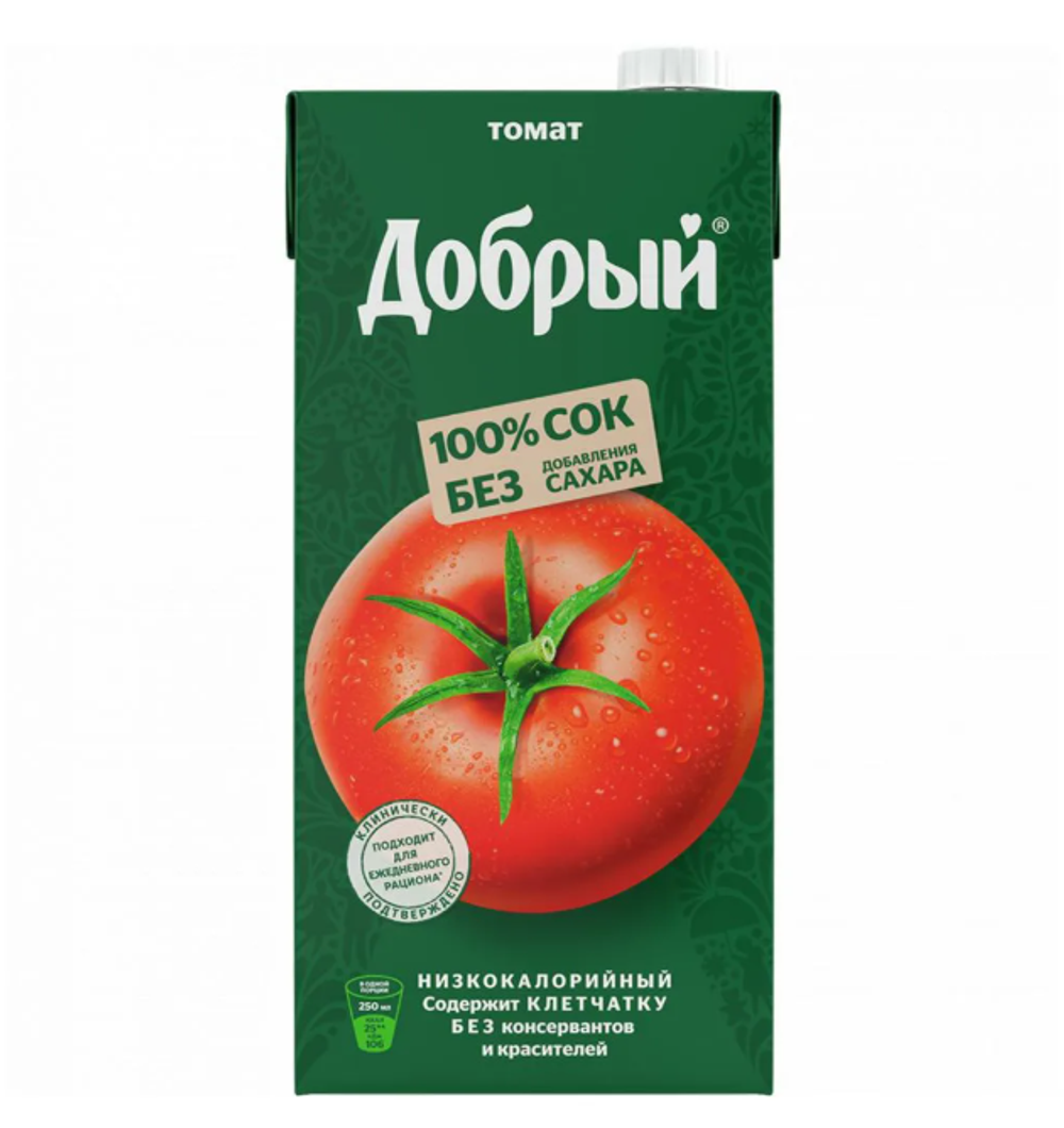 Добрый сок "Томат" 2,0 л. (6шт. в упаковке)