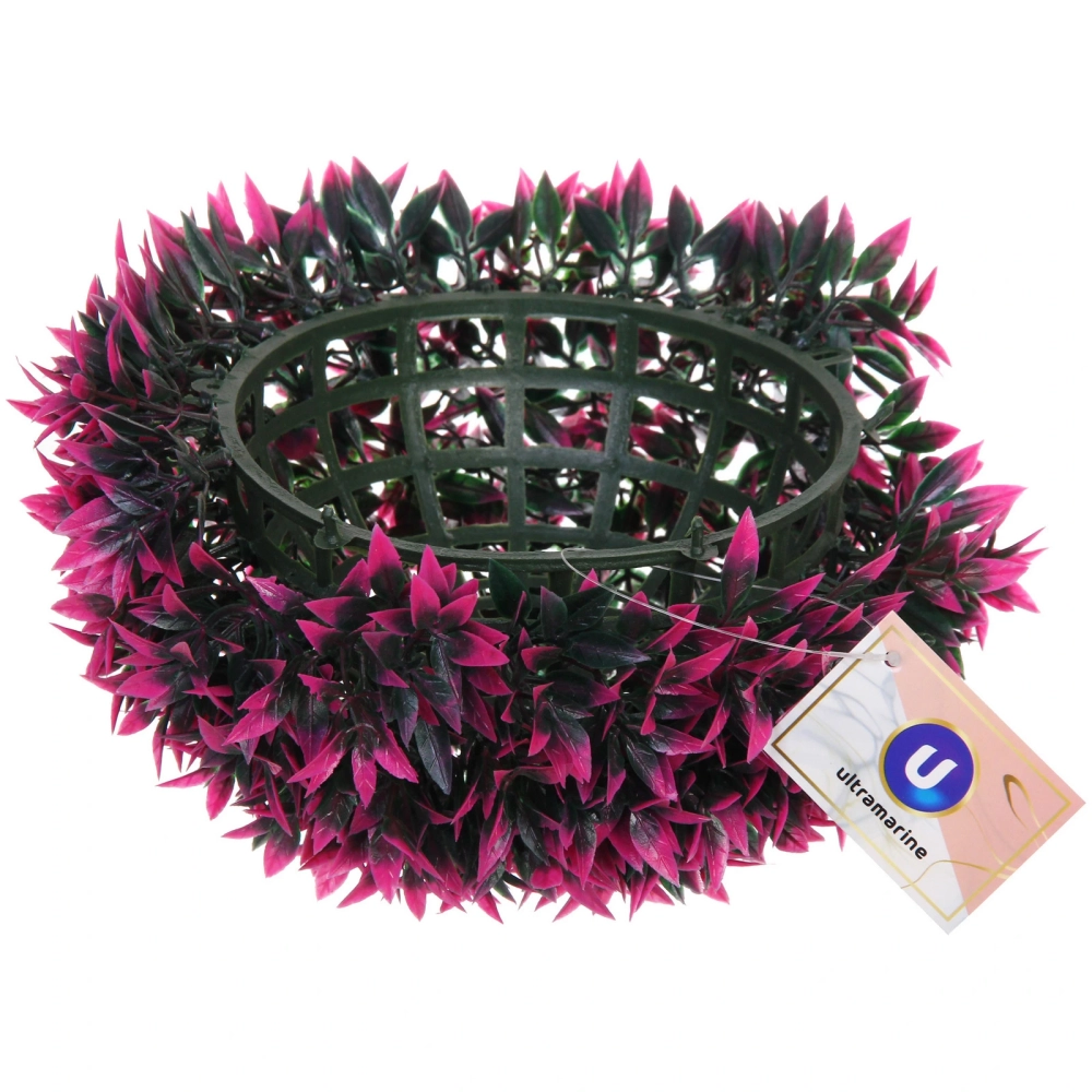 Искусственное растение шар «Самшит» цветная трава D-23см Ultramarine