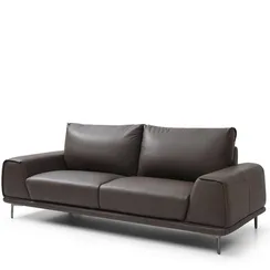 Трехместный диван Nolan 222 см из натуральной коричневой кожи