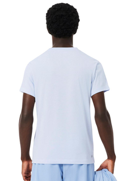 Мужская теннисная футболка Lacoste Ultra Dry 3D Print Crocodile - light blue