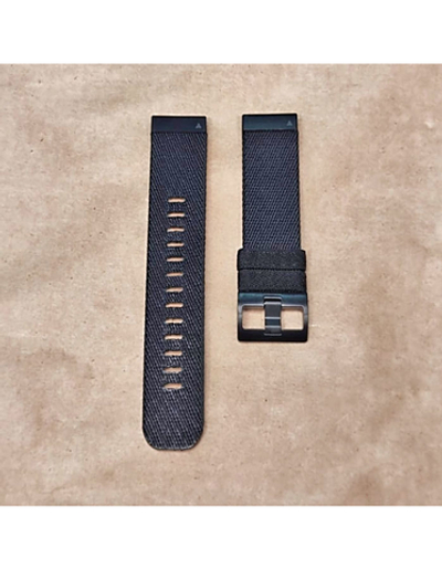 Ремешок нейлоновый 22 мм жаккардовое плетение для Garmin MARQ / Epix / Fenix (47 мм) Черный