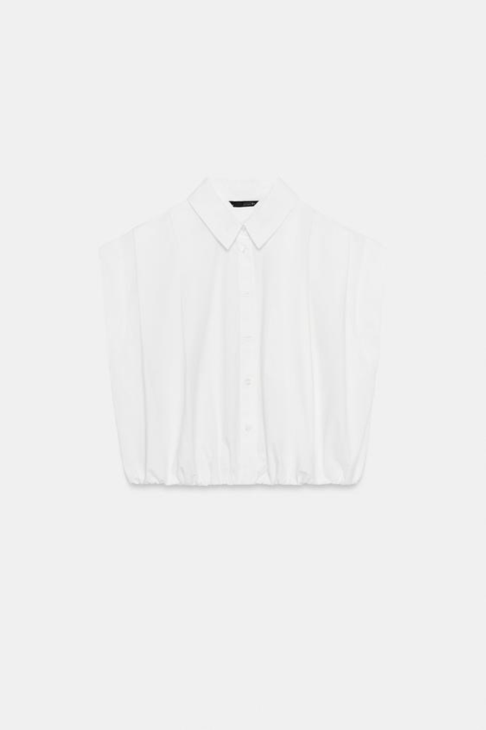 ZARA УКОРОЧЕННАЯ РУБАШКА, БЕЛЫЙ