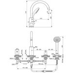 Смеситель Ideal Standard CERALINE BC198AA  для ванны/душа