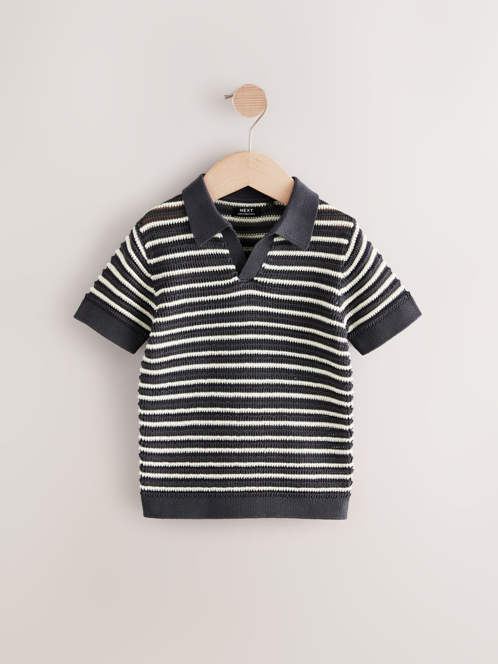 Поло вязаное для мальчика Next AA9-496, Темно-серый