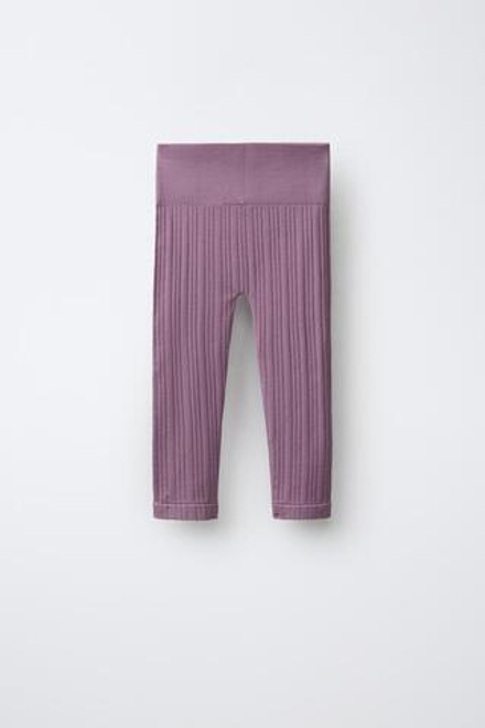 ZARA УКОРОЧЕННЫЕ ЛЕГИНСЫ SEAMLESS GYM, БЛЕДНО-РОЗОВЫЙ