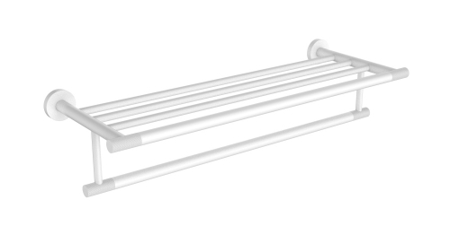 5520-F Полотенцедержатель с полкой  (БЕЛЫЙ) ViEiR  (10/1шт)