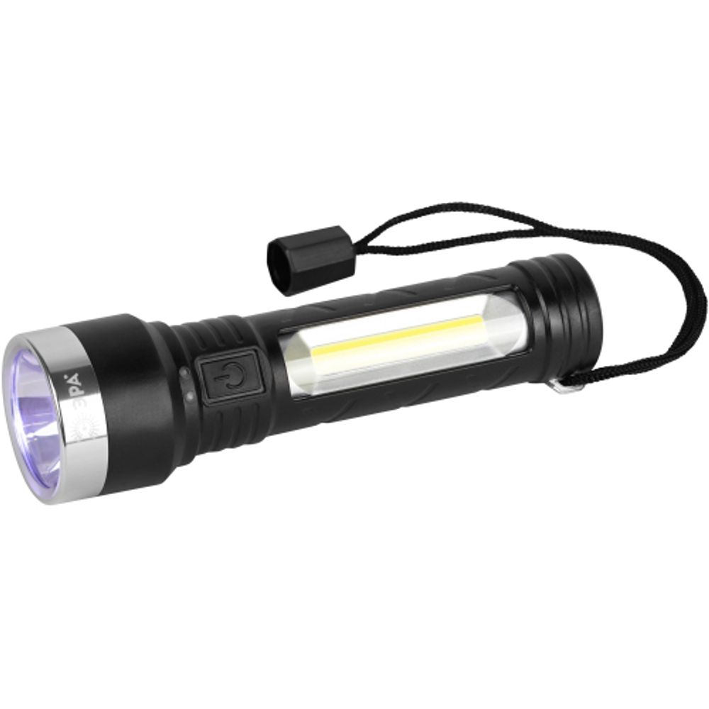 Светодиодный фонарь ЭРА UA-501 универсальный, аккумуляторный, COB+LED, 5 Вт, резина | Универсальные  фонари