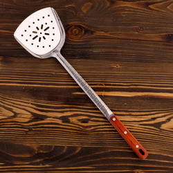 Шумовка-лопатка для казана деревянная ручка 45 см d 14 см