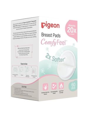 PIGEON Comfy Feel Breast Pads Вкладыши для бюстгралтера с алоэ, 60 шт в уп.