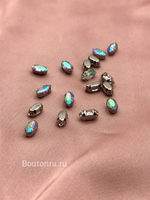 Стразы пришивные  в цапах лодочка кристалл хамелеон скидка