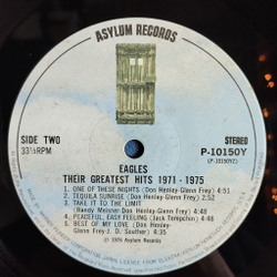 Винтажная виниловая пластинка LP Eagles Their Greatest Hits 1971 1975 (Japan 1976) (Obi) Tequila Sunrise