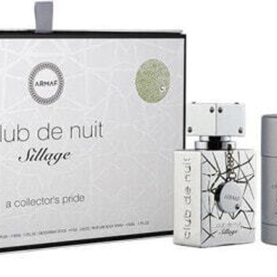 Парфюмерный набор Club De Nuit Sillage ARMAF 30 мл + спрей для тела 50 мл + спрей для волос 55 мл + дезодорант 75 г