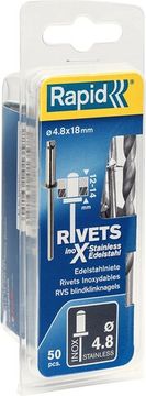 RAPID 4.8 х 18 мм, 50 шт, нержавеющая заклепка (5000397)