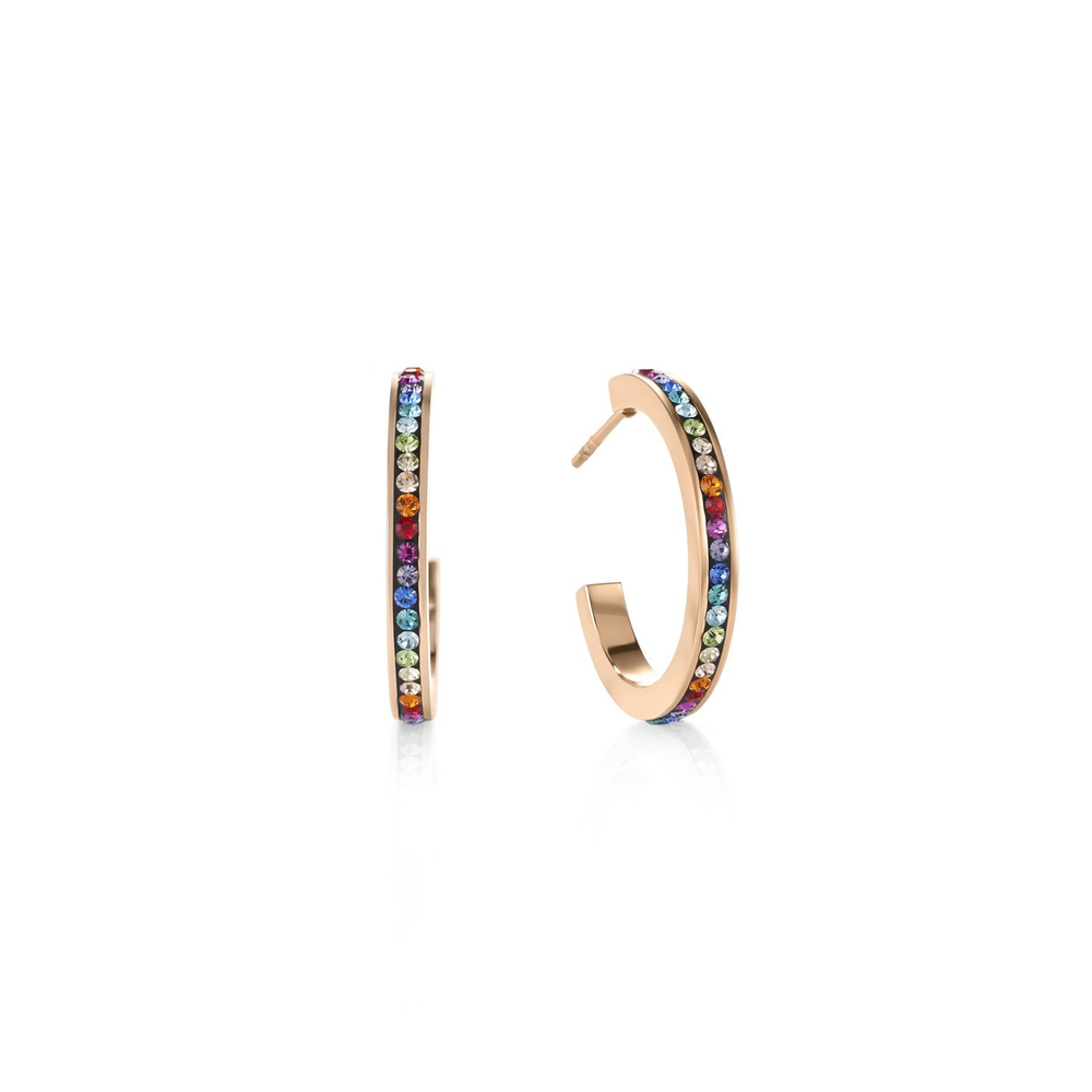 Серьги Coeur de Lion Multicolor-Rosegold 0139/21-1577 цвет мультиколор