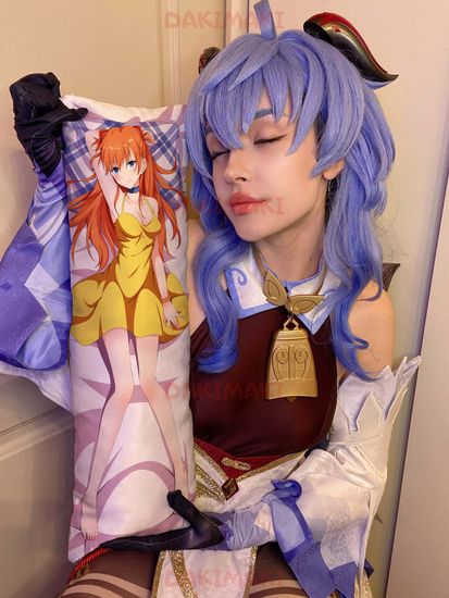 Мини дакимакура Аска Лэнгли Сорью из Евангелион арт. M0832, 60х20 см