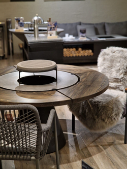 Дровяной гриль-стол Elbrus Grill Тибет 1200 (диаметр стола 1820 мм)