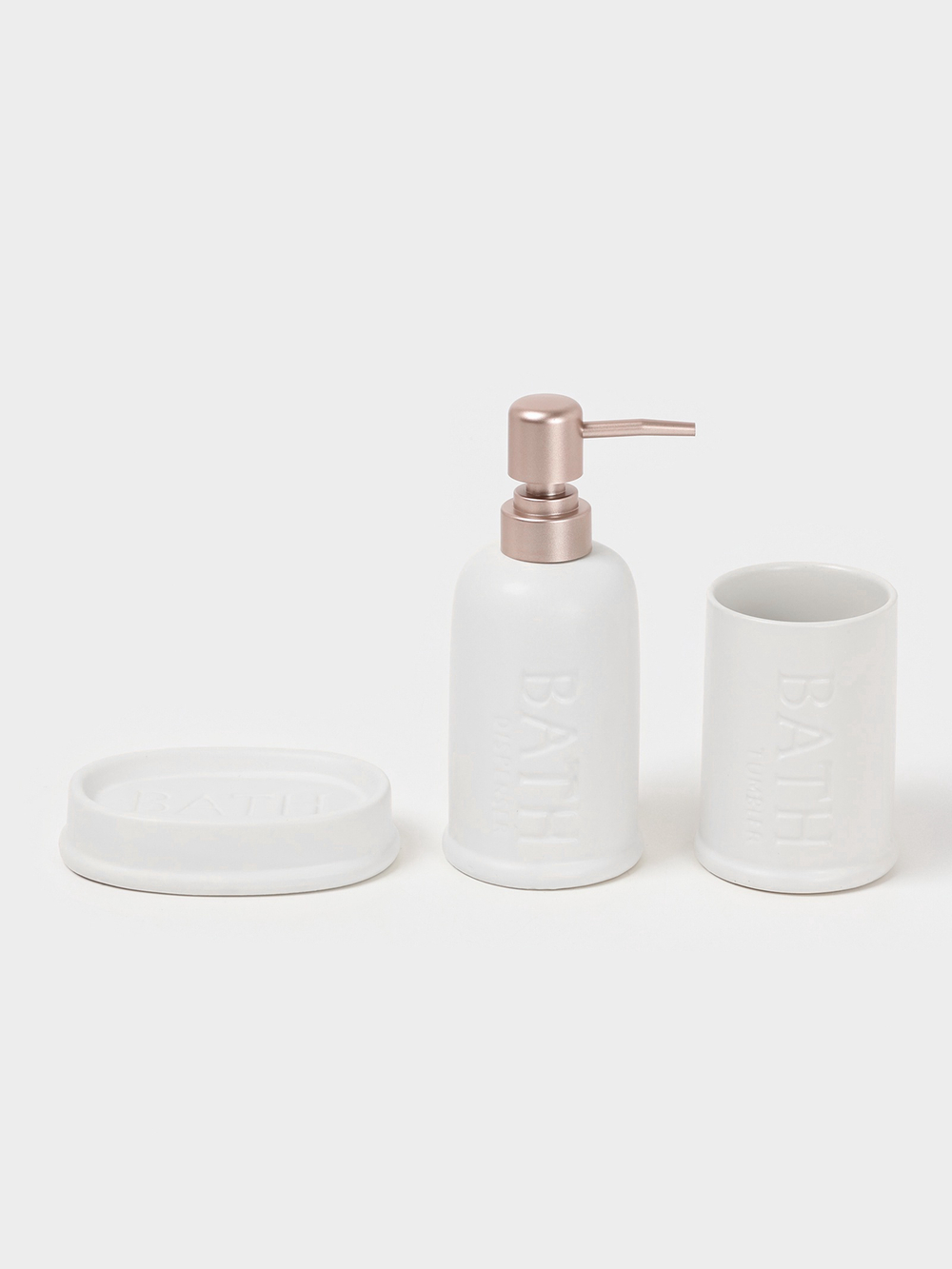 Набор аксессуаров для ванной комнаты SAVANNA «Бэкки», 3 предмет, цвет белый