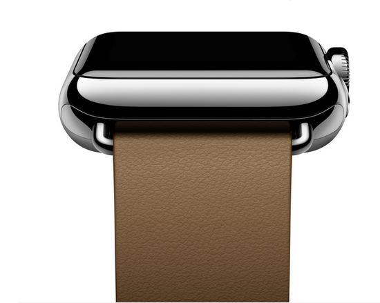 Часы смарт Apple Watch 38мм (коричневый кожаный с современной пряжкой)