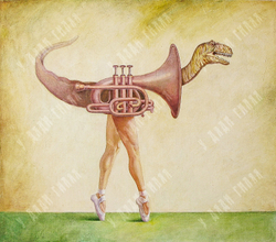 Пешков Р. В. Сюрреалистический балет. Холст, масло. Россия. 2020 г.