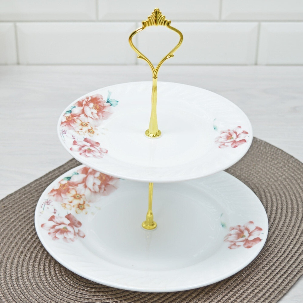 Фруктовница 2-х ярусная "Лилия" 02-2289