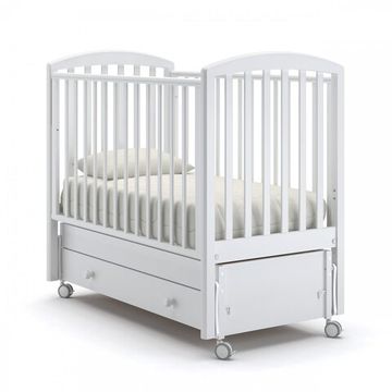 Детская кроватка с продольным маятником Гандылян Дени Белая