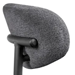 Полубарный стул Arvo 65 см, серый шенилл с черными ножками