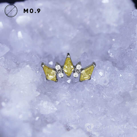 5K Rhombic Yellow & Crystal