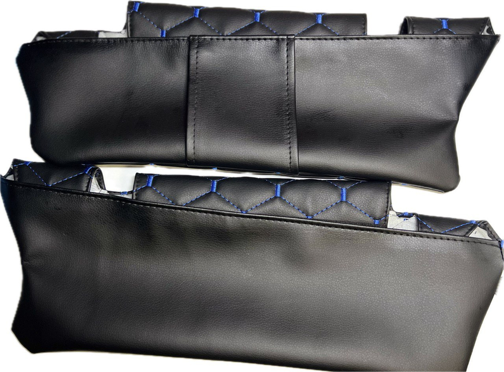 Чехлы на козырьки ВАЗ 2110, 2111, 2112 (синяя нить Рубин)