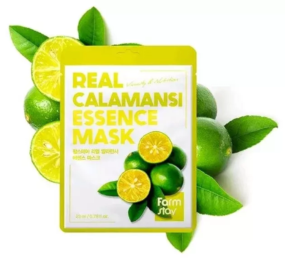 FarmStay Real Calamansi Essence Mask Тканевая маска для лица с экстрактом каламанси