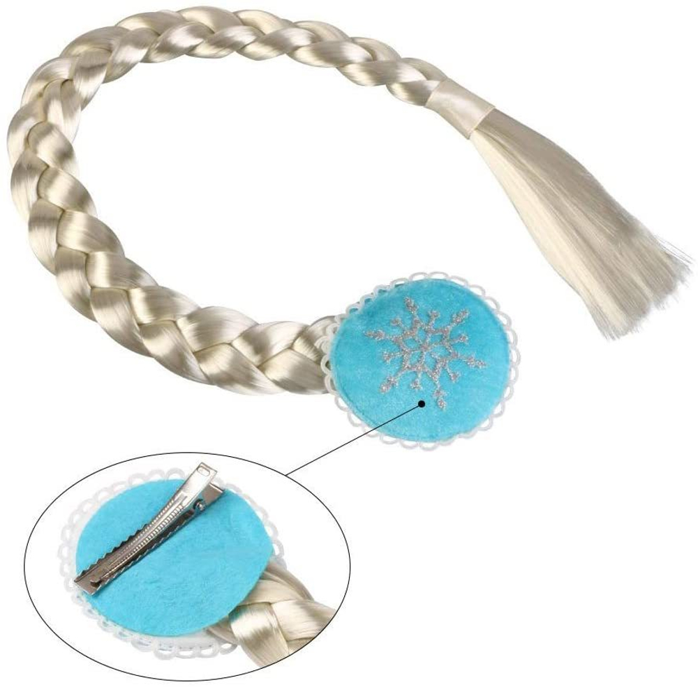 коса эльзы на заколочке