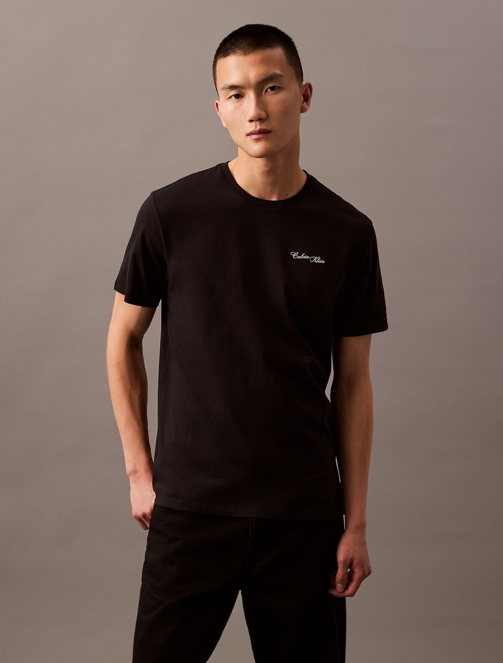 Футболка Calvin Klein Script Logo Classic Black Beauty