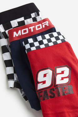 H&M Набор из пяти трусов-боксеров с принтом, черный