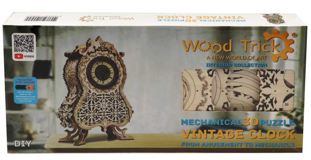 Механическая сборная модель Wood Trick Винтажные часы