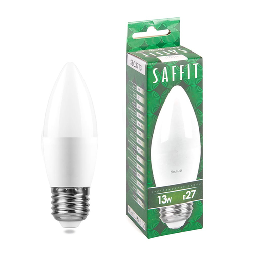 Лампа светодиодная LED SAFFIT свеча SBС3713 13W Е27 С37 4000K 1070Лм
