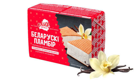 Мороженое брикет "Белорусский пломбир" Ванильный 100г. Минск