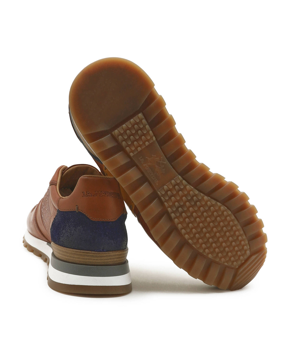 Кожаные кроссовки todi La Martina - коричневый(LFM241.070)