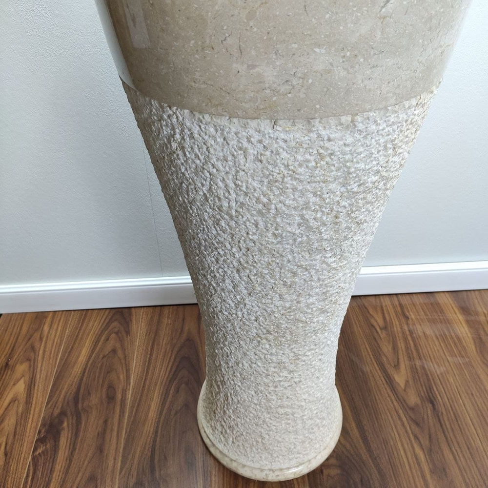 Раковина напольная из мрамора Pedestal Cream/Cream MN-6402