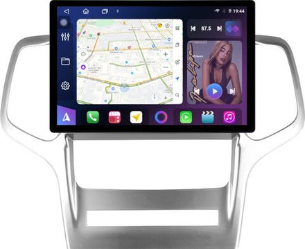 Магнитола для Jeep Grand Cherokee WK2 2010-2013 - FarCar BX877 монитор 13" 2K QLED на Android 13, TS10, 6+128, CarPlay, 4G SIM-слот